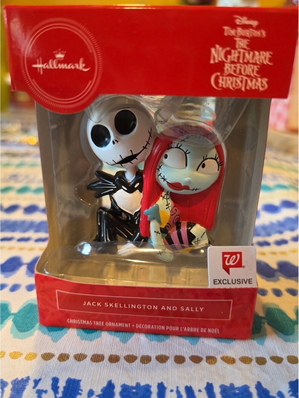 Hallmark Ornament Nightmare Before Christmas Jack Skellington & Sally Ragdoll